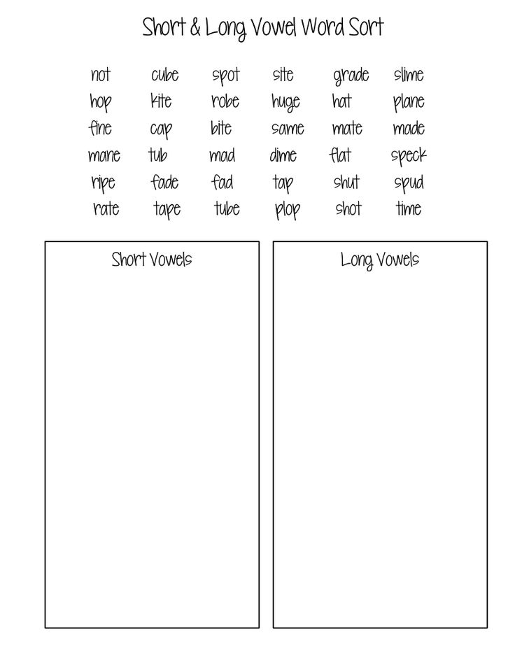 Free Short Vowel Sort Worksheet Kto5education